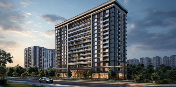 Neel Vastu Ekdant Residency building with 1 BHK layout in Vichumbe, Panvel