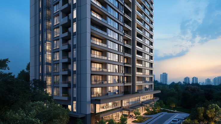 Godrej Hillscape high-rise residential with 1,2,3 BHK flats and beautiful hill views in Panvel